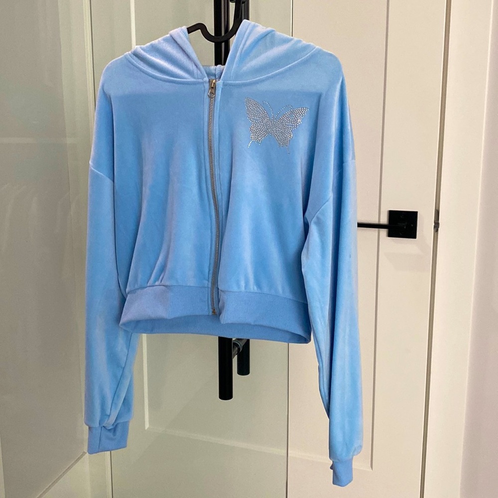 Y2K Butterfly Crop-Top Jacket